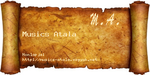 Musics Atala névjegykártya